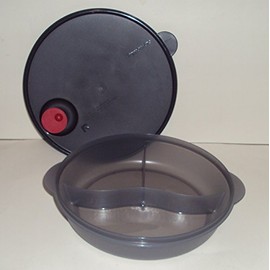 Tupperware Rectangular Divided Dish in Cosmos with Flip Top Lid, BPA Free, Phthalate Free, Dishwasher Safe, Modern Style, Purple Rectangular Divided Food Storage Container