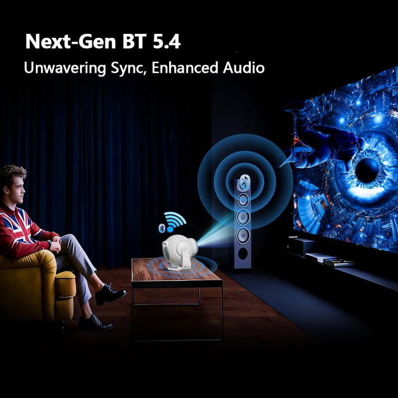 Topleo Android 14 Smart Projector 8K Decoding With Speaker Home