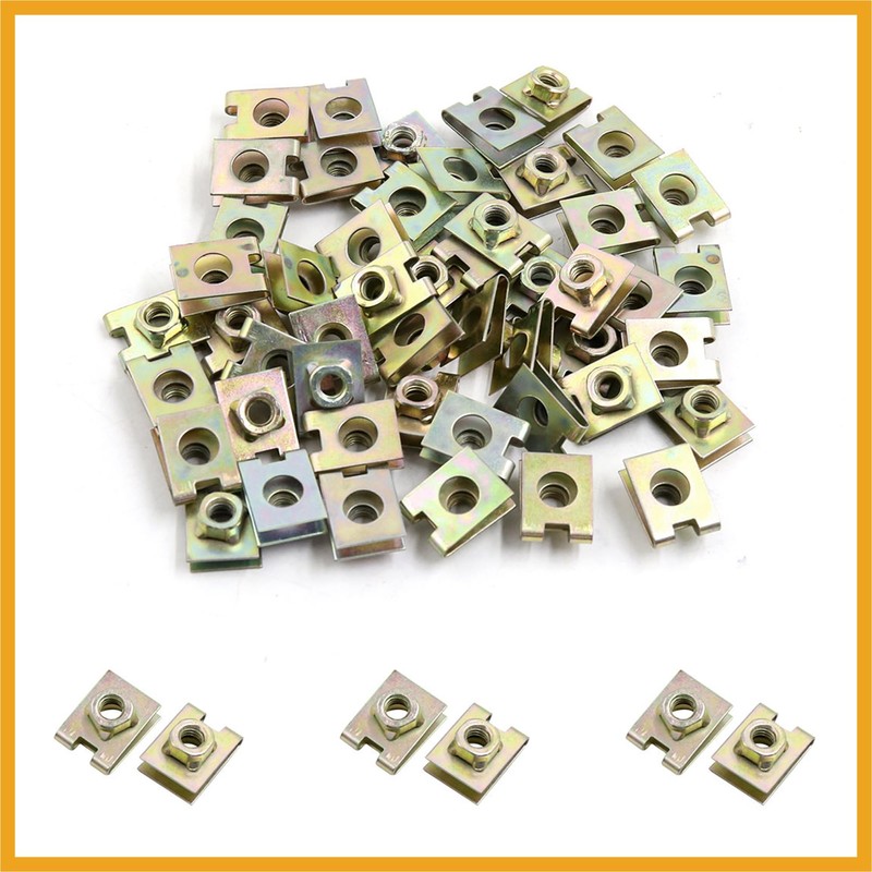 Partuto 50 Pcs Metal Car Auto Door Pannel Spire Screw