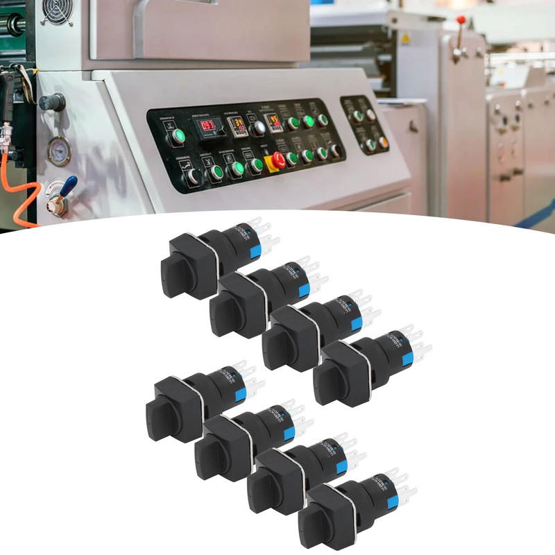 25Pcs Knob Selector Switch Self Locking 3 Speed with Light