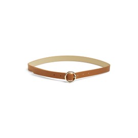PIECES Women's Pcbonna Jeans Belt Noos Belt, Cognac/Detail:Gold Buckle