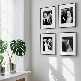 upsimples Aluminum 12x16 Picture Frame Black, Display Photo 8.5x11 with Mat or 12 x 16 without Mat, Wall Hanging Metal Poster Frame with Acrylic Cover, 1 Pack