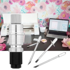 EVISWIY CB09 Blades for Silhouette Cameo 4/4 Plus/4 Pro/3/2/1/Portrait/Curio/with Graphtec Holder Housing 15PCS (30/45/60 Degree) Cutting Blades for Cameo Replacement Accessories Buddle