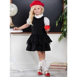 Black Tiered Girls Uniform Dress by Kids Couture catholicschooluniform - Color: Black, Size: 5 US (7 EUR)