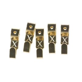 X' No.1 Small Brass Plated Picture Hooks (Pack of 50)