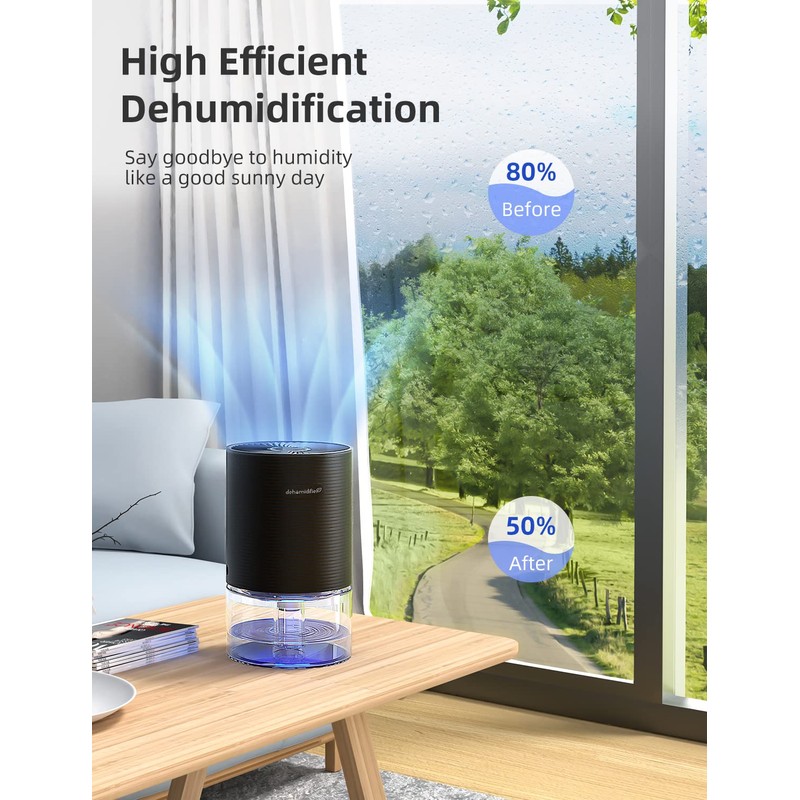 SANVINDER Dehumidifiers for Home, 25oz Dehumidifier for Bedroom with Auto-off,
