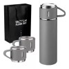 Vaccum Flask Termo 500ml, 3 Tazas, Acero Inoxidable 12 Hras