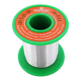 Lead Free Electronics Solder Wire 1.2mm 200g, Rosin Flux Core Electric Solder Wire Alloy Sn99 Ag0.3 Cu0.7 No Clean 0.05 Electronic Soldering Easy Flow Unlead Solder Wire No Lead