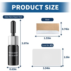 DABUG Windschutzscheibe Reparaturset,Auto Windshield Repair Kit,Glas Reparatur Flüssigkeit,Glas Reparatur Set,zur Reparatur von Windschutzscheiben, Rissen,in Sternform und Risse in Halbmondform