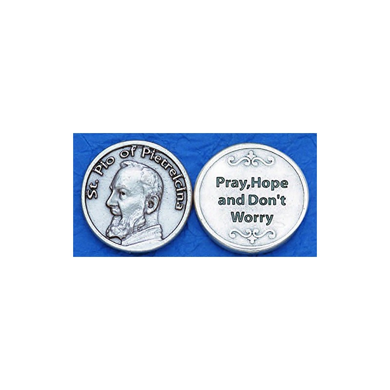 Catholic Prayer Cards St. Padre Pio Pocket Coin