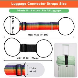 Correas conectoras para equipaje Loooghom Luggage Strap-2 – 3 piezas ajustables y resistentes
