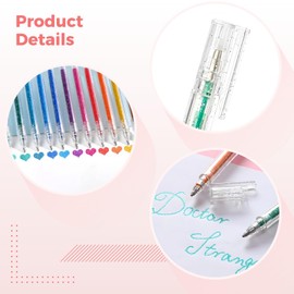 Epicover Glitter Gel Pens 36 Colors Set, Metallic Shimmer Markers for Journaling Art Projects, Sparkle Writing Drawing Pens with Smooth Flow Ink, Scrapbooking Craft Supplies