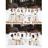 Obmyec Women's Faux Fur Shawl Bridal Faux Fur Stole Wedding