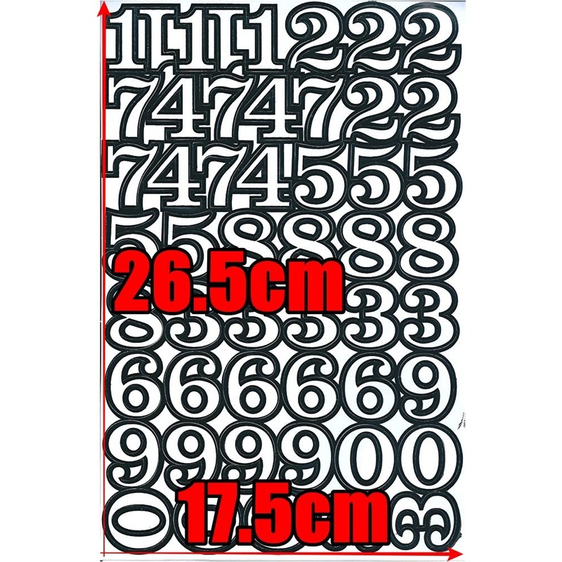 （シャシャン）XIAXIN 防水 PVC製 ナンバー 数字 ステッカー セット 耐候 耐水数字 数字