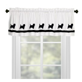 Cairn Terrier Dog Window Valance Curtain - In Your Choice of Colors - Custom Made