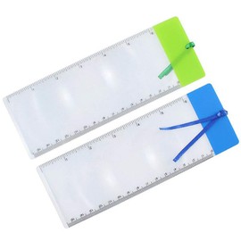 OVERisus Bookmark Magnifier Card Magnifier Sheet Lens Thin Magnifier Pocket Magnifier 3x Magnification Bookmark Bookmark Reading Book Reading Set of 2