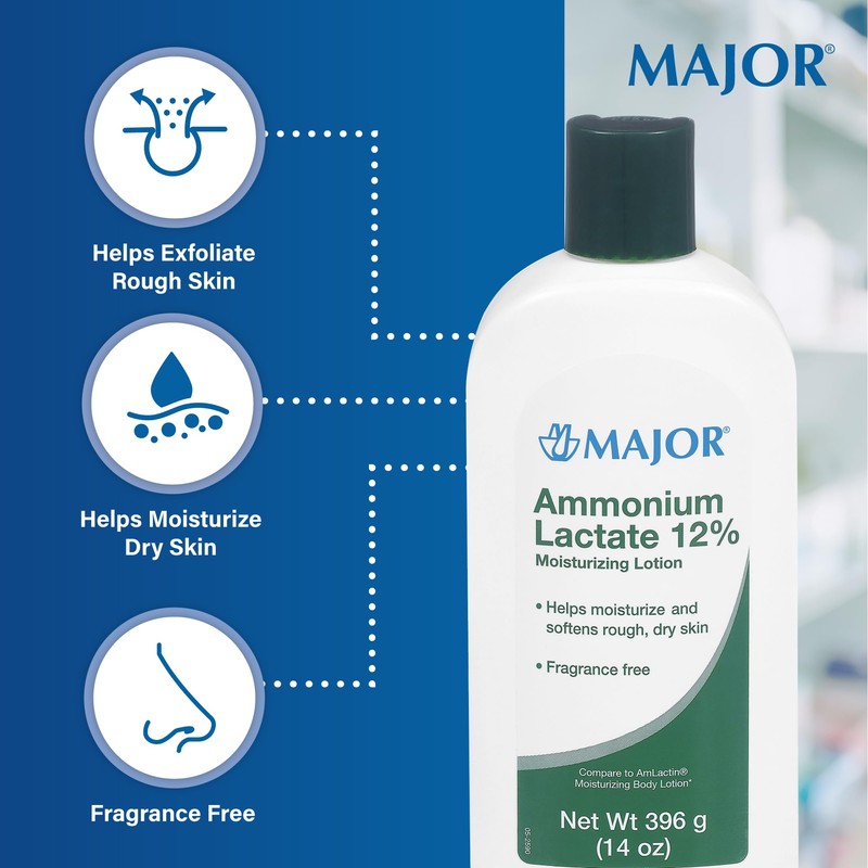 Major Ammonium Lactate 12% Moisturizing Lotion - Lactic Acid Lotion