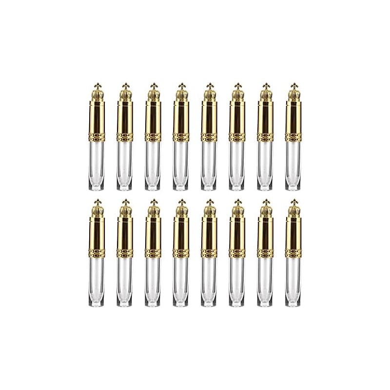 Botellas para Brillo de Labios 8ml, Plástico, 16 Piezas Dorado,