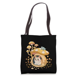 Cat Mushroom House Frog Cottagecore Kawaii Aesthetic Cute Tote Bag
