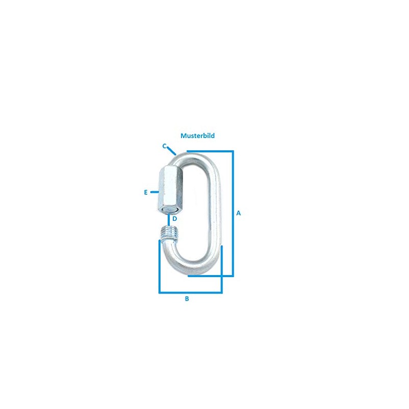 2 pieces chain link 9 mm chain link DIN 5299