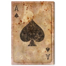 Wynwood Studio Entertainment and Hobbies Wall Art Canvas Prints 'Ace of Spades' Home Décor, 16 in x 24 in