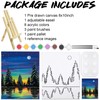 Nuberlic Pre Drawn Canvas Scenery Theme Paint Kit for Adult