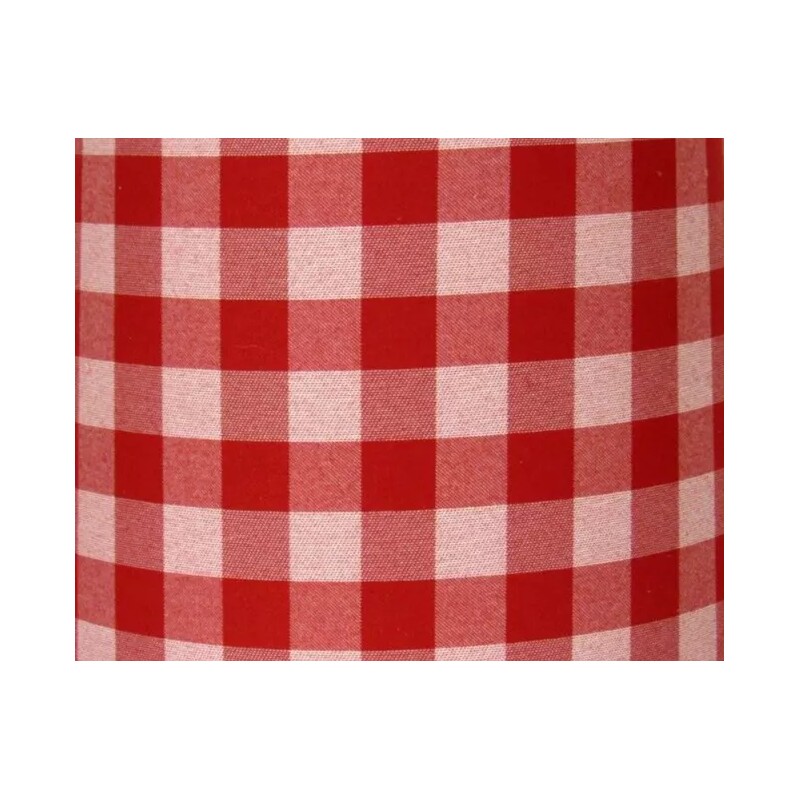 Albert Estate LTD, Red Check Drum Lamp Shade , 14"
