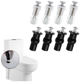 8 Pieces Toilet Seat Attachment, Toilet Seat Attachment from Top Expansion Bolts Made of Rubber, Toilet Seat Attachment from the Top, Screws for Toilet Top Mounting Hinge Accessories