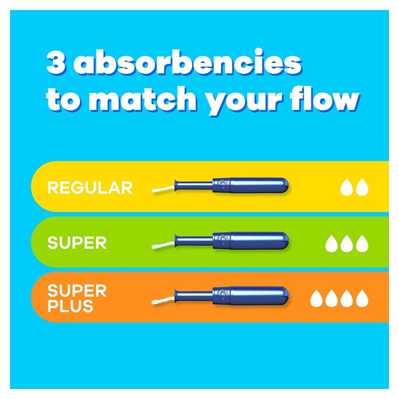 Tampax Pearl Tampons, Super Plus With Applicator, 72 Tampons (18