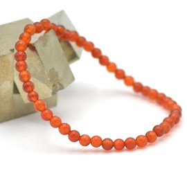 Miracles Minéraux 4mm Round Beaded Bracelet Fine and Discreet Natural Stone French Craftsmanship Over 60 Choices 18cm Stone Stone Wrist Circumference 17-18cm, Stone wrist circumference: 17 - 18 cm