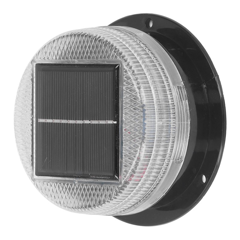 Solar Warning Light 6 LED Beads Red Blue Alternate Waterproof