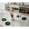 4 x Round Art Deco Coasters - Green Agate Marble
