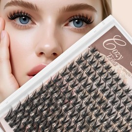 144Pcs Lash Clusters Lash Extension C Curl Manga Wispy Eyelash Clusters Natural Volume Eyelash Extensions Individual Lashes DIY for Beginner (8-18MIX)