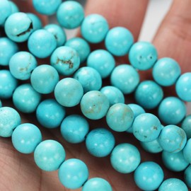 Turquoise 6mm Gemstone Beads for Making Jewellery Energy Healing Crystals Jewelry Chakra Crystal Jewerly Beading supplies 15.5inch About 58-60 Beads