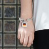 Inspired Silver - Germany Flag Silver Braided Bracelets for Women