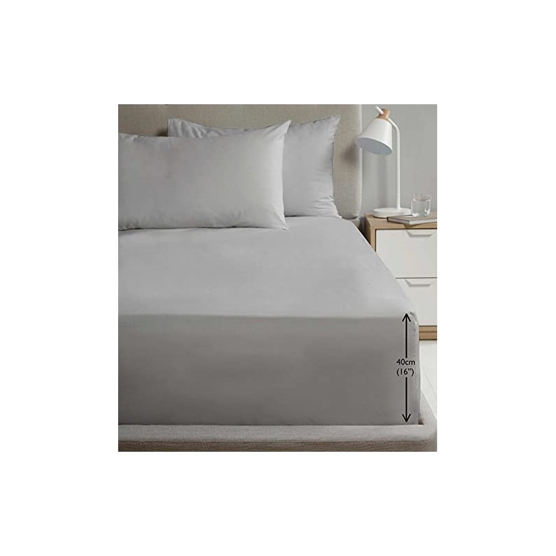Rapport Home King Size Fitted Sheet Extra Deep 40cm Depth