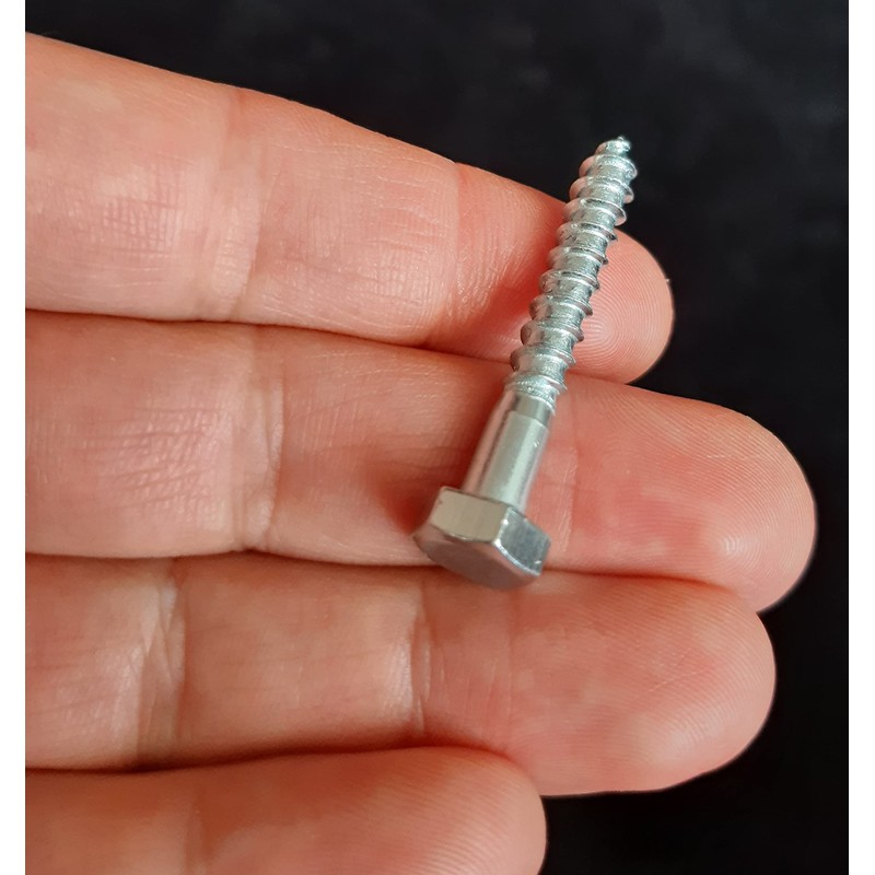 Coach Screws Hex Head Width 10mm Half Thread Zinc Plated