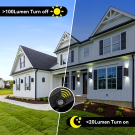 Tesjaso 2-Pack Outdoor Wall Lights, Exterior Waterproof Wall Sconce with Dusk to Dawn Photocell Sensor, Porch Lights Wall Mounted, Modern Wall Lighting Fixtures Up Down for Patio Entryway Front Door