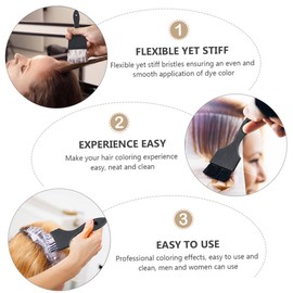 TOVINANNA 5pcs Hair Brush Tinting Tools for Salon and Home Use for Hair Dyeing and Treatments Soft Material Random Colors