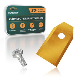 Robot Cutting Blades 30x Titanium Replacement Blades for Gardena® / Husqvarna® Automower® Premium Robot Blade (0.75 mm - 3 g) Lawnmower Robot Replacement Blades with Improved Concept