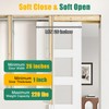 Lashow 72 Inch Porcket Door Hardware Kits with Soft Close