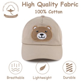 XIAOHAWANG Unisex Summer Hat Girls Sun Protection Baseball Cap Boys Peaked Cap UV Protection Baseball Cap Children's Cap Spring Summer, beige