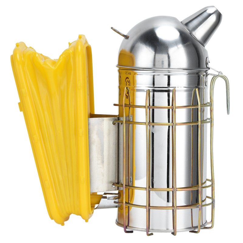 Pointed Beehive Smoker with Heat Protection Board Stainless Steel Bee