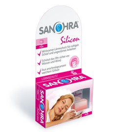 SANOHRA silicon Ohrstöpsel - formbares Silicon zum Schlafen, Arbeiten, Schwimmen und gegen Schnarchen - 6 Silicon Ohrenstöpsel - individuell formbar - für Erwachsene und Kinder