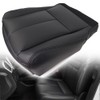 QPCRAP Driver Side Bottom Replacement Leather Seat Cover Perforated Black