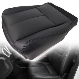 QPCRAP Driver Side Bottom Replacement Leather Seat Cover Perforated Black