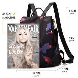 shepretty Women's Backpack Anti-Theft Shoulder Bag Multifunctional School Bags, 8864-Butterfly-Purple, Contemporary or casual