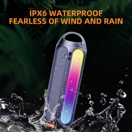 CYBORIS Portable Bluetooth Speaker, 30W Outdoor Portable Wireless Speakers IPX6 Waterproof with LED RGB Lights 30H Playtime Deep Bass for Home/Outdoor/Party/Beach,Gift Ideas