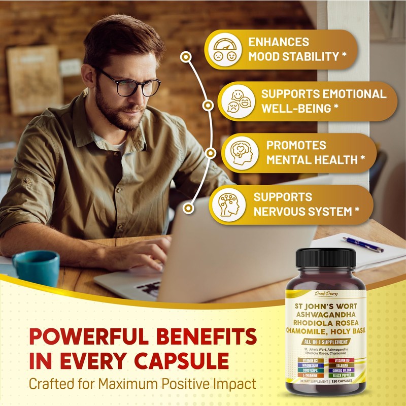 St. John's Wort Ashwagandha Rhodiola Rosea Chamomile
