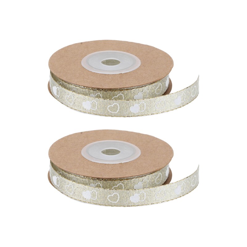 2 Pcs Love Printing Ribbon Washable DIY Crafts Wedding Gift